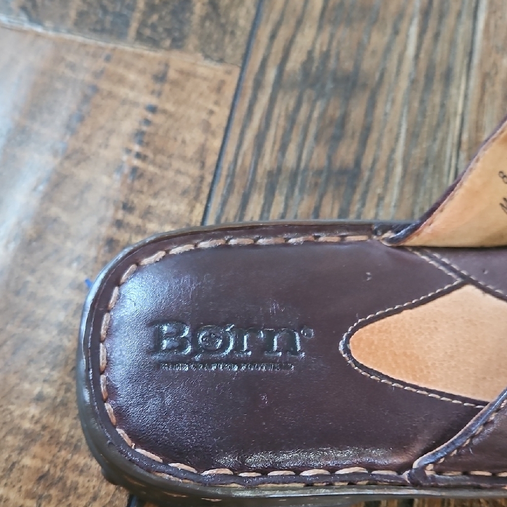 Born Dark Brown Leather Sandals - Picture 8 of 10